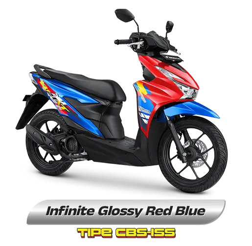 Honda Beat Cbs ISS Bandung warna Red Blue