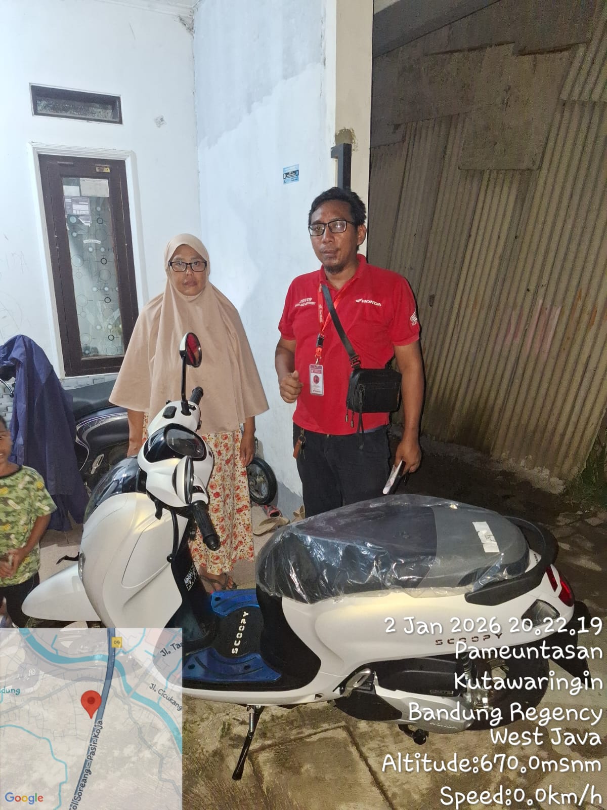 Serah terima unit Honda - nama konsumen