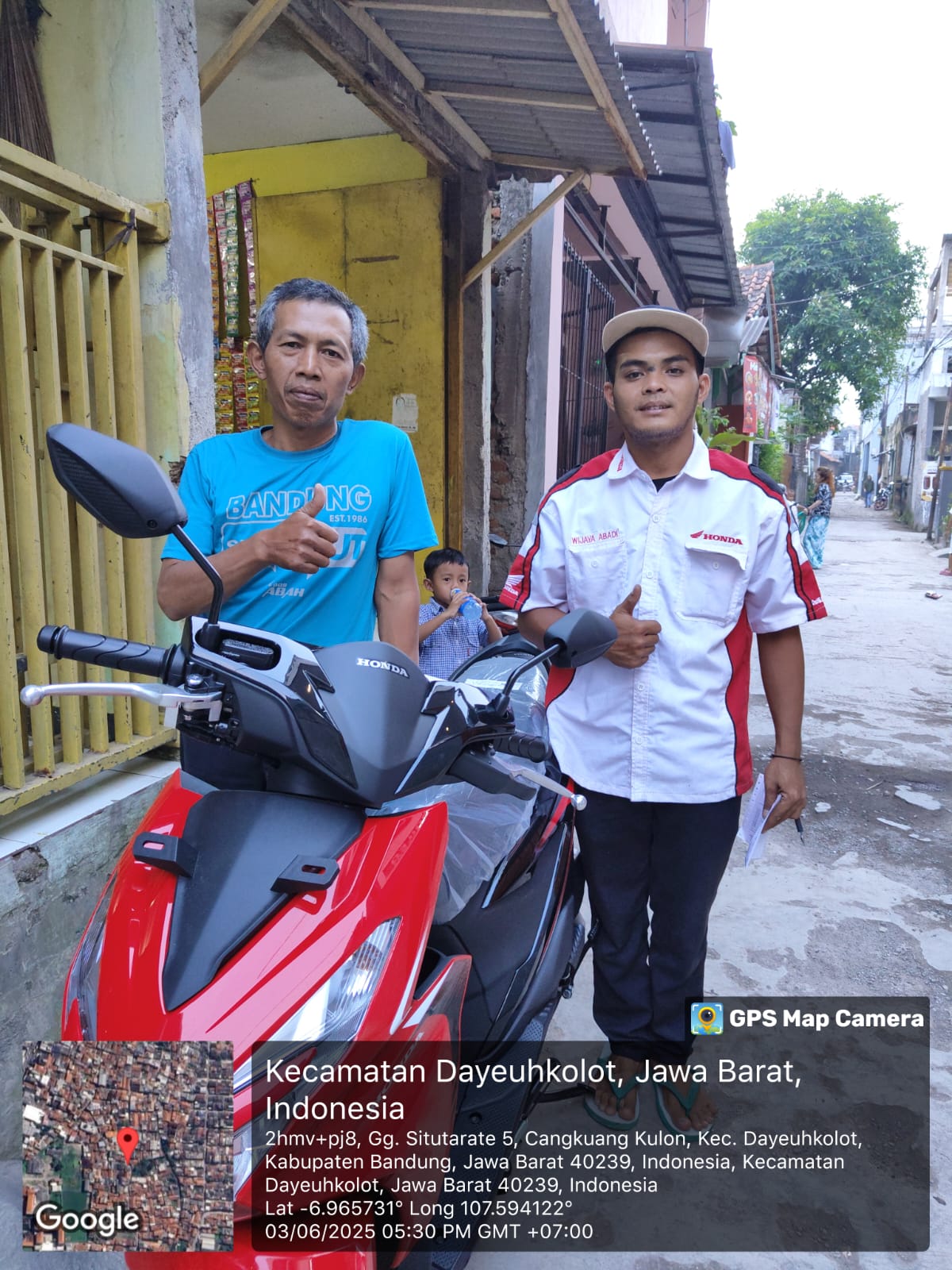 Serah terima unit Honda - nama konsumen